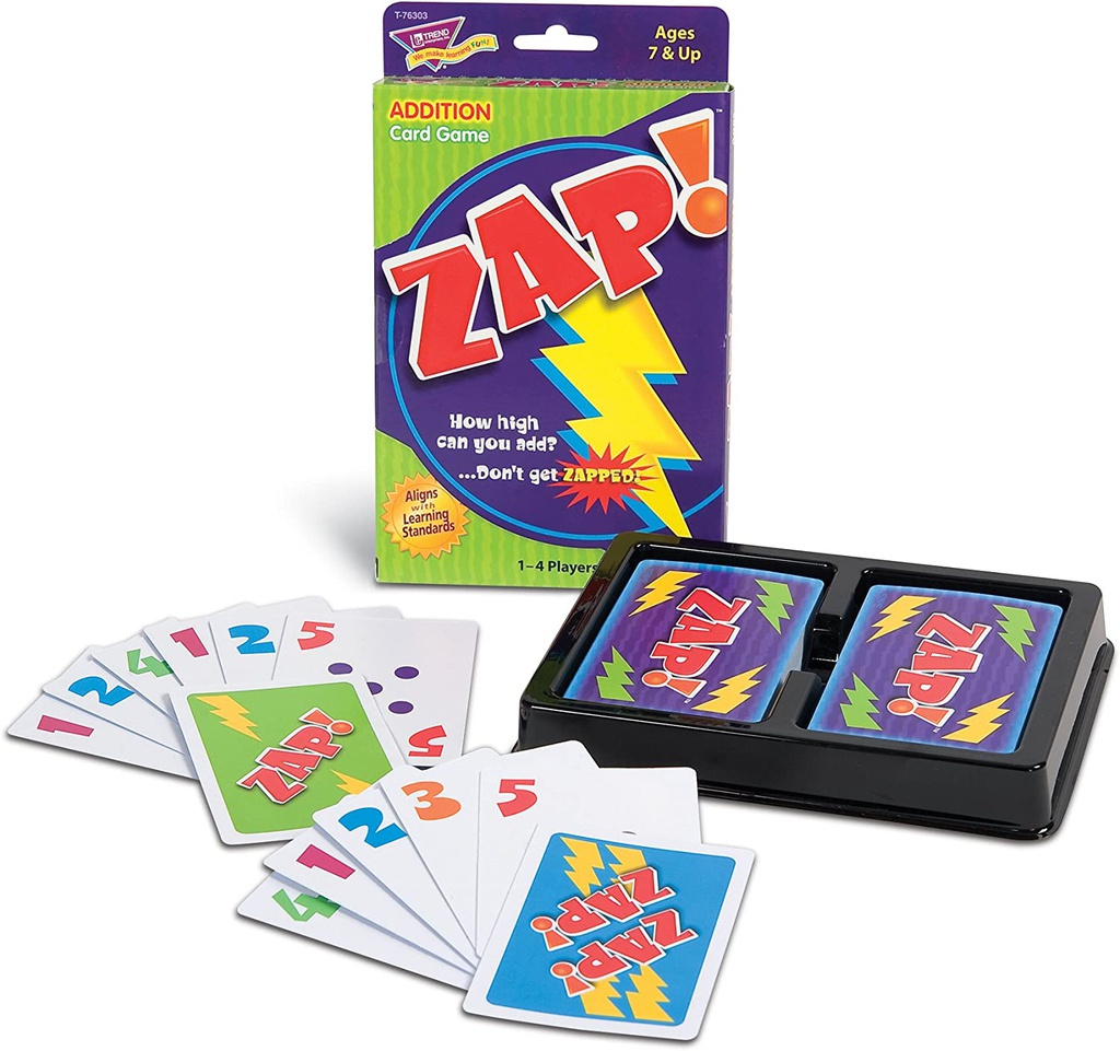 ZAP! Addition CARD GAME (100 cards) AGE 7+