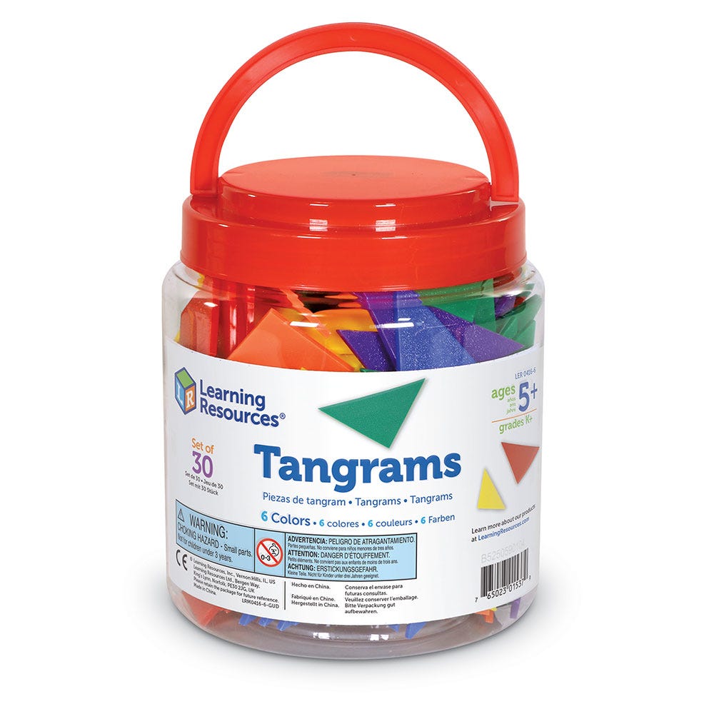 Tangrams Classpack, 6 colors