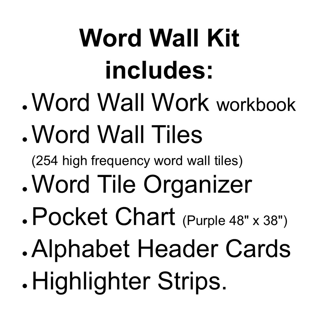 WORD WALL KIT (Grade Level: K-3)