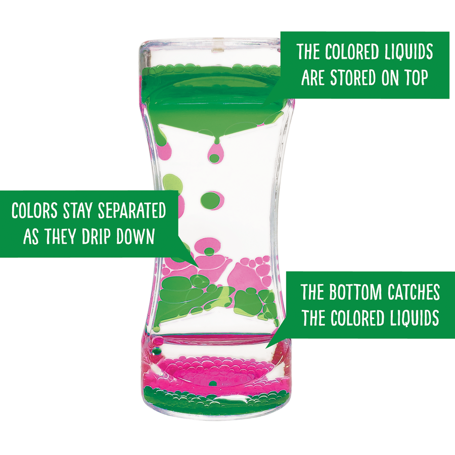 Pink &amp; Green Liquid Motion Bubbler