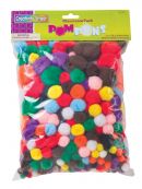 CREATIVITY STREET POM PONS CLASSROOM PACK ASSORTED SIZES 1/2&quot; TO 1-1/2&quot; ASSORTED COLORS, CLASSROOM PACK 5 OZ. (approx. 300)