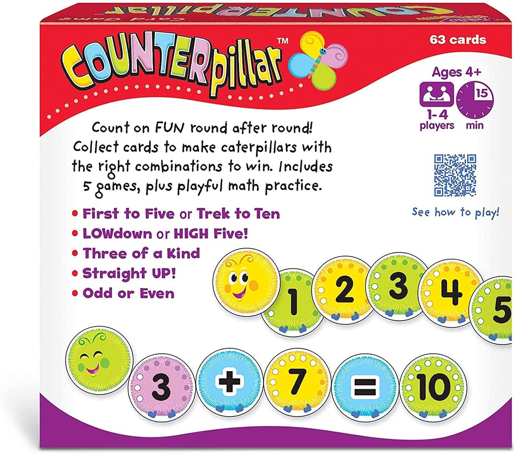 COUNTERpillar CARD GAME (63 cards) AGE 4+