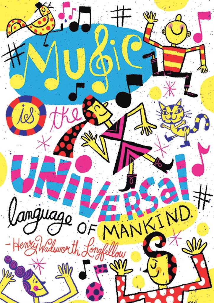 Music Universal Language (18.8''x13'')(48cmx33.5cm)