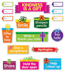 Kindness Is a Gift B.B Set includes banner (55.8cm x 16cm)10 gift phrase cards,30 kindness gift tags (19cm x 8.1cm)
