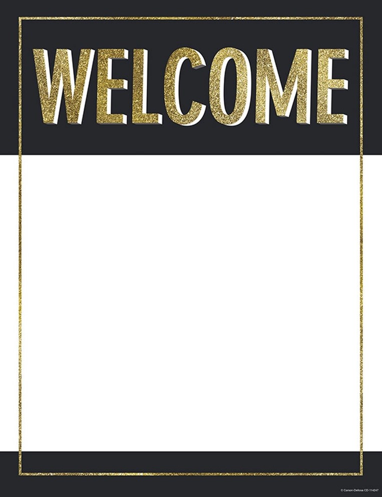 SPARKLE and SHINE WELCOME Chart (55cmx 43cm)