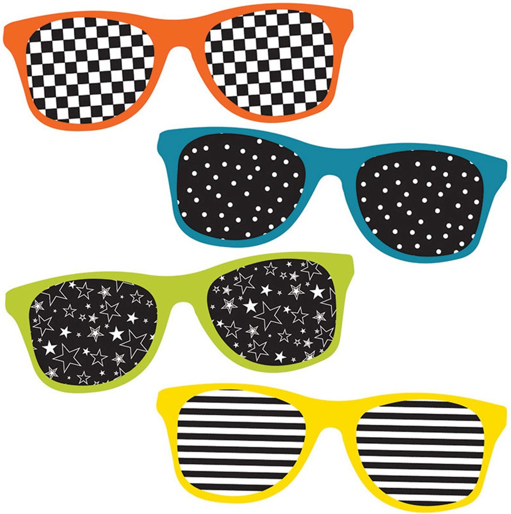 School Pop Sunglasses Mini  Accents  asst. 3.75''x1.5''(9.2cmx3.8cm) (33 pcs)