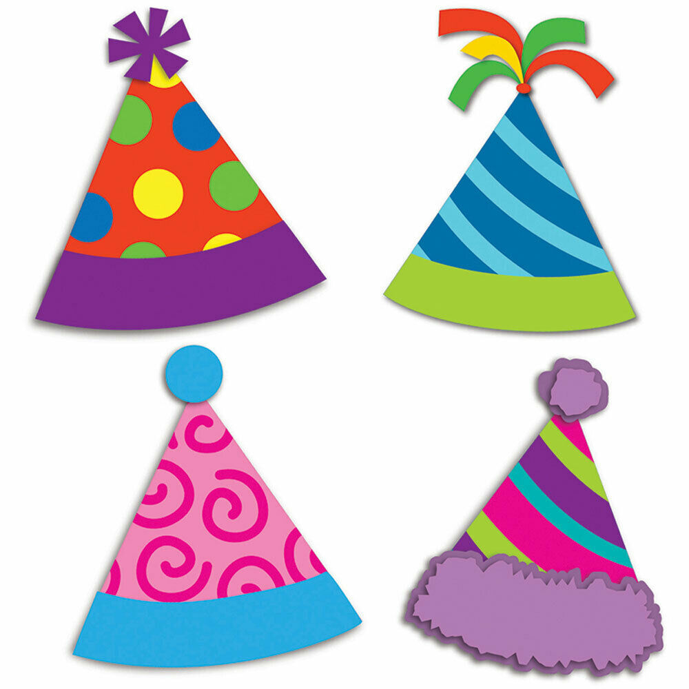 Party Hats Mini Accents Assorted 6 each color  3''(7.5cm) (36 pcs)