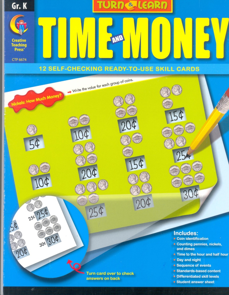 Turn &amp; Learn: Time and Money, Gr. K