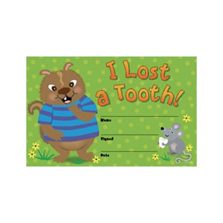 I Lost a Tooth! Awards (13.9 x 21.5cm)     (30 pcs)