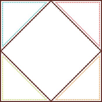 Quilt Squares Design  Accents Single design 5.3''(13.5cm) (36 pcs)