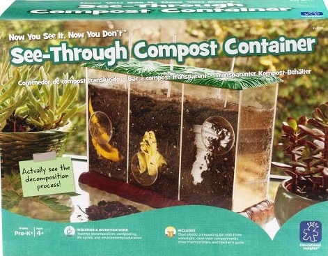 NOW YOU SEE IT, NOW YOU DON'T SEE-THROUGH COMPOST CONTAINER (32cmx21cm)
