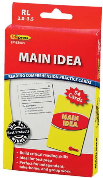 Reading Comprehension Practice Cards: Main Idea (Red Level)(54cards)