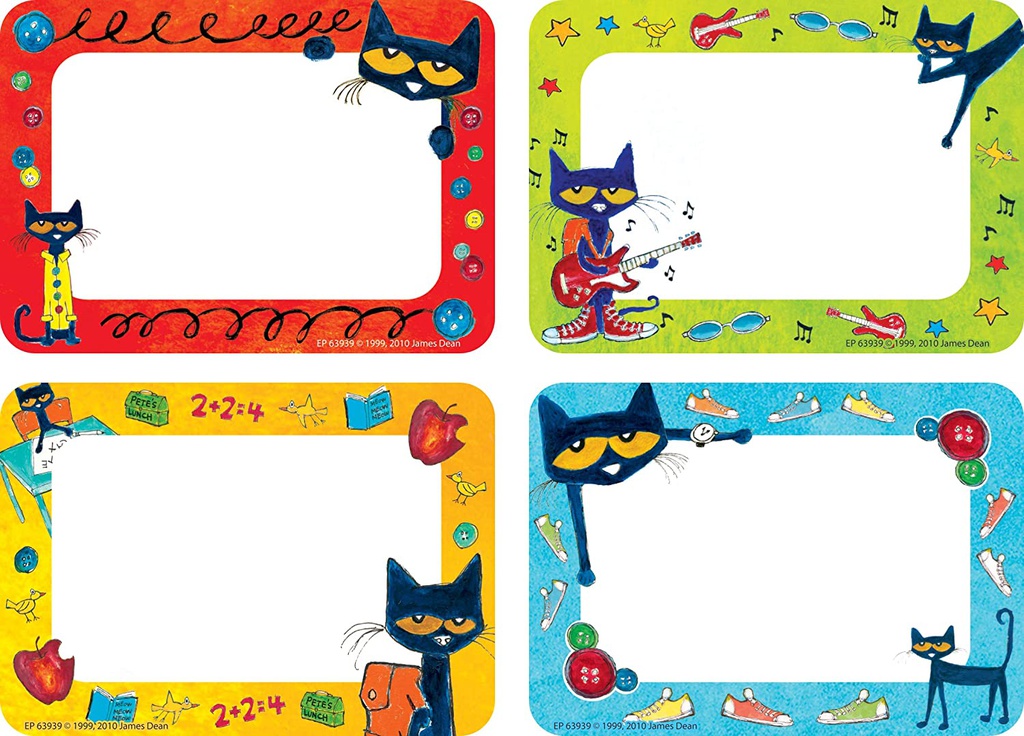 Pete the Cat® Name Tags/Labels - Multi-Pack (8.8cmx6.3cm)(36pcs)