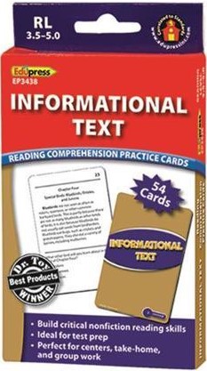 Reading Comprehension Practice Cards: Informational Text (Blue Level) 54 Cards