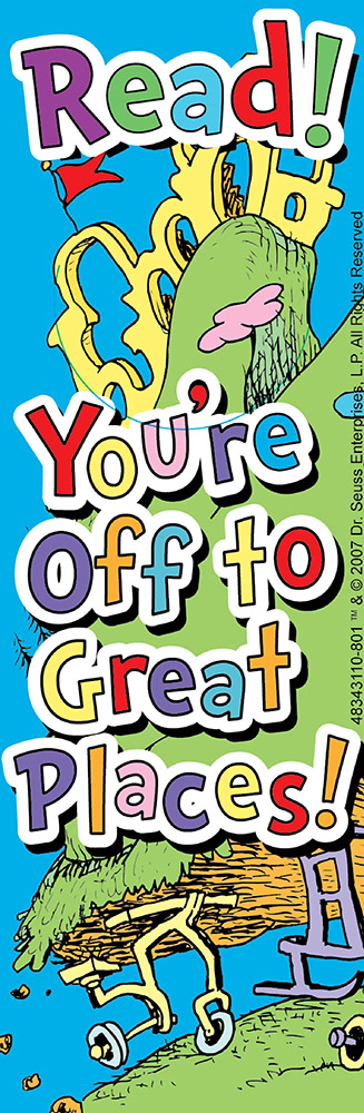 SEUSS - OH THE PLACES YOULL GO BOOKMARKS 2&quot; x 6&quot; (36 per pack)