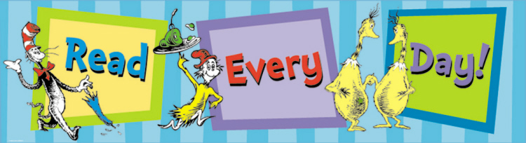 CAT IN THE HAT READ EVERY DAY BANNER (4'=1.2m)