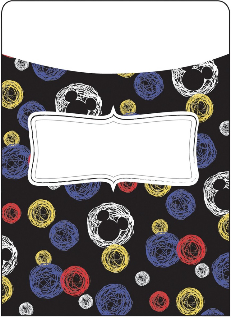 Mickey Color Pop! Library Pockets (8.8cm x 13.3cm)   (35 pockets)