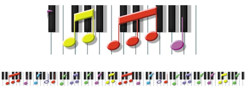 Keys To Music Border Trim (12strips)(39''=99cm)
