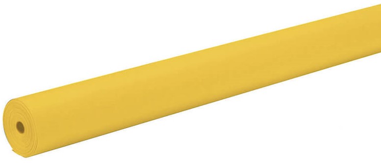 RAINBOW COLORED KRAFT DUO-FINISH PAPER 48&quot;x200' (122cm x 61m) CANARY (YELLOW)