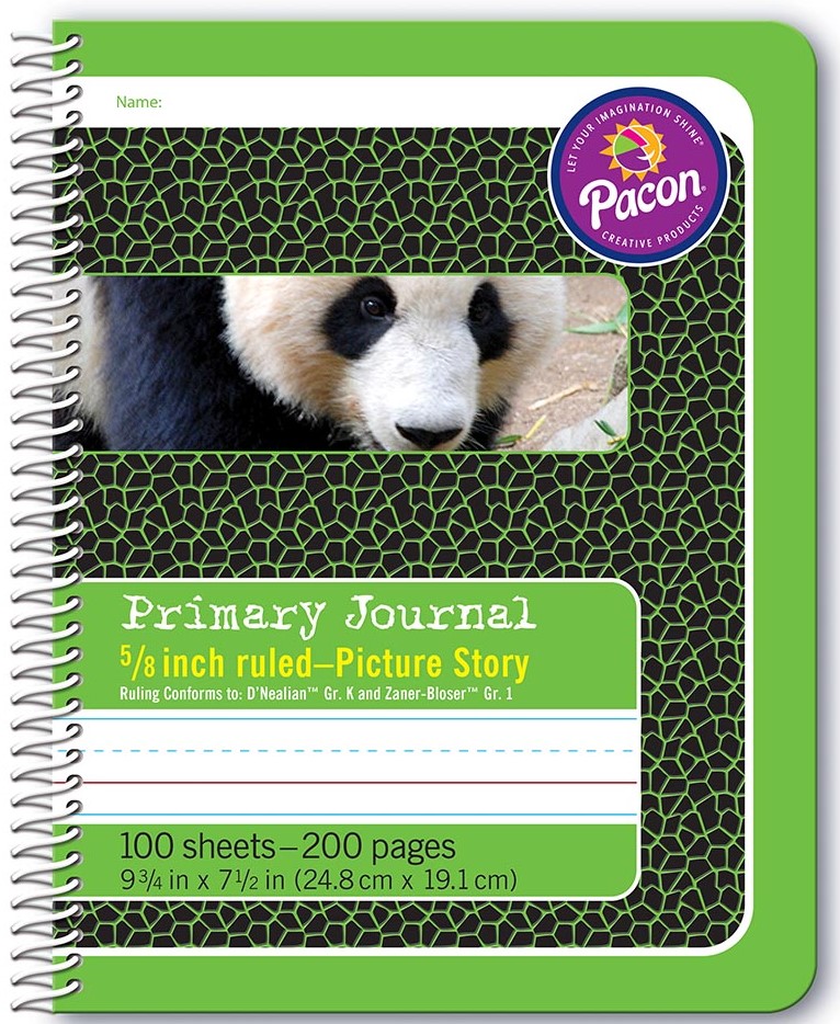 SPIRAL COMPOSITION BOOK 0.6&quot; PICTURE STORY (9.75&quot;x7.5&quot;)(24.7cmx19cm) (100 sheets) green