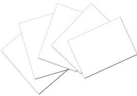 INDEX CARD WHITE 4''X6''(10cmx15.2cm) PLAIN