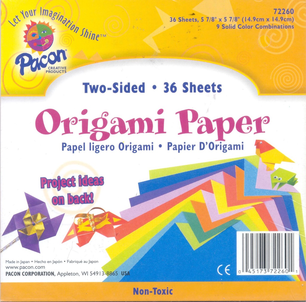 ORIGAMI Paper 2-SIDED 14.9cm.x 14.9cm (36 ct.)