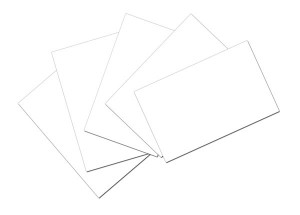 INDEX CARD WHITE PLAIN (12.7cm x 20.3cm)   (100 cards)