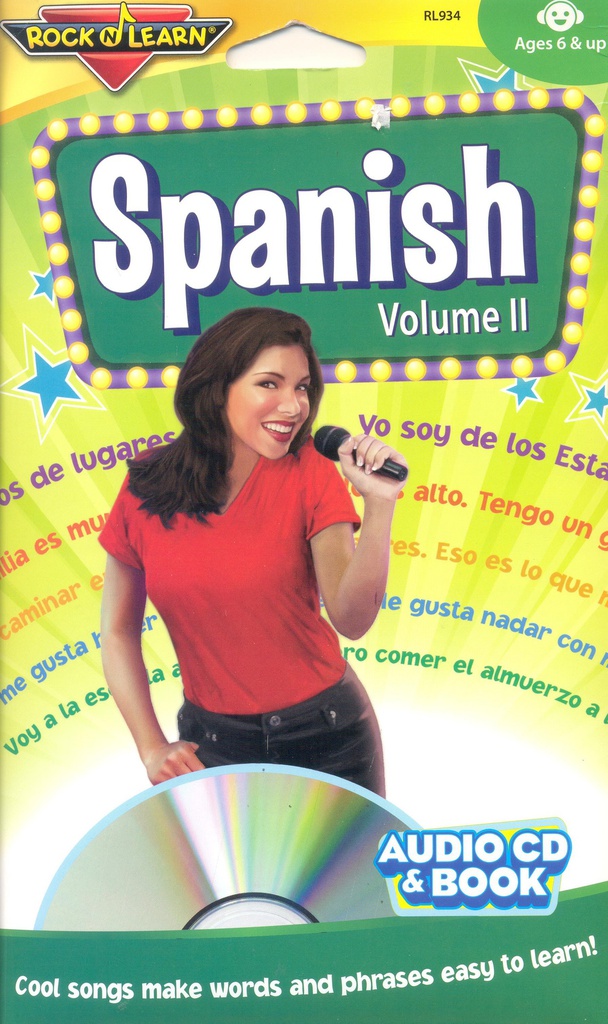 Spanish Vol 2 CD  Cool Songs make Words &amp; Phrases Ages 6+ (32 pg book)