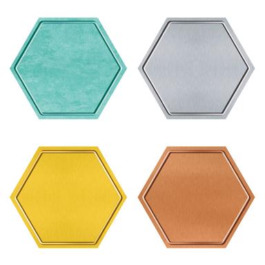 I  Metal Hexagons Accents Variety pack (36 pcs) approx 6''(15.2cm)