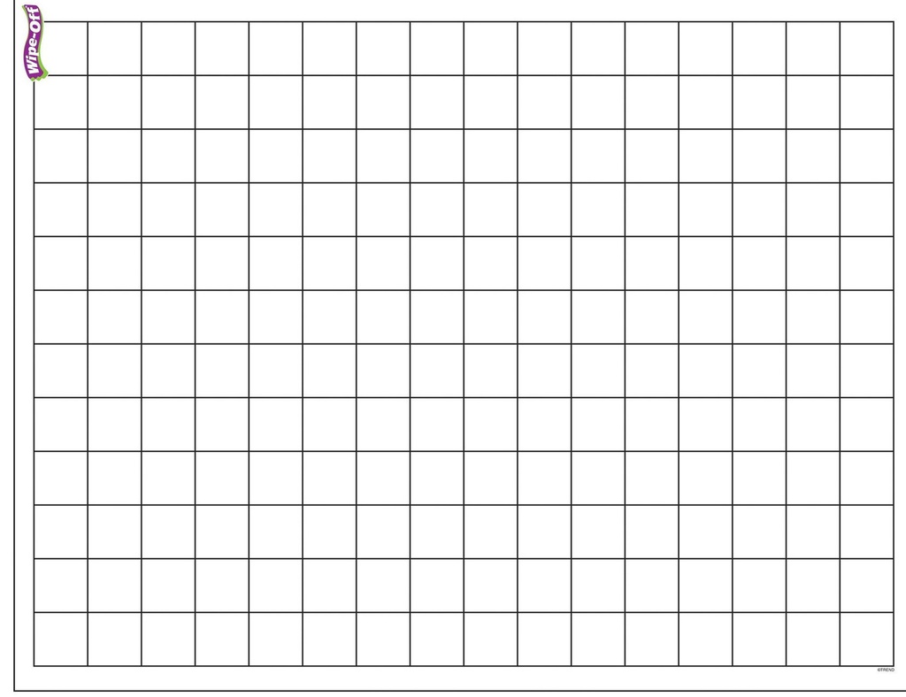 Graphing Grid (Small Squares) Charts Wipe - off (55cmx 43cm)