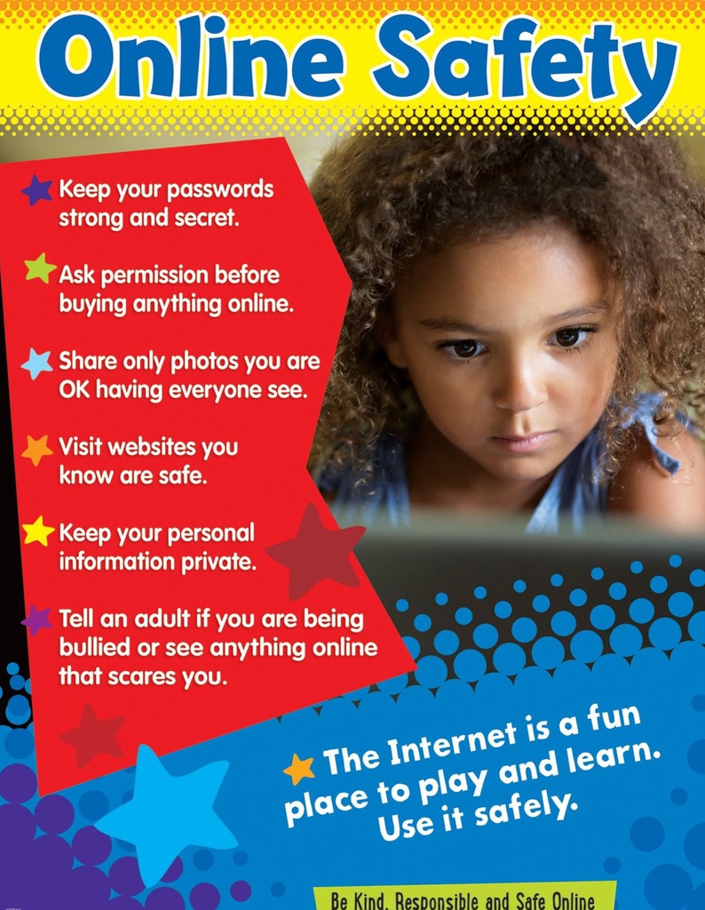 Online Safety (Primary) Learning Chart 17''x22''(43cmx55cm)