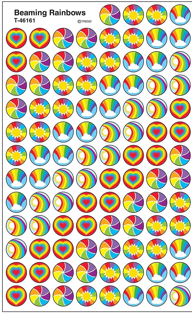 Beaming Rainbows Super Spots Stickers (800 stickers)