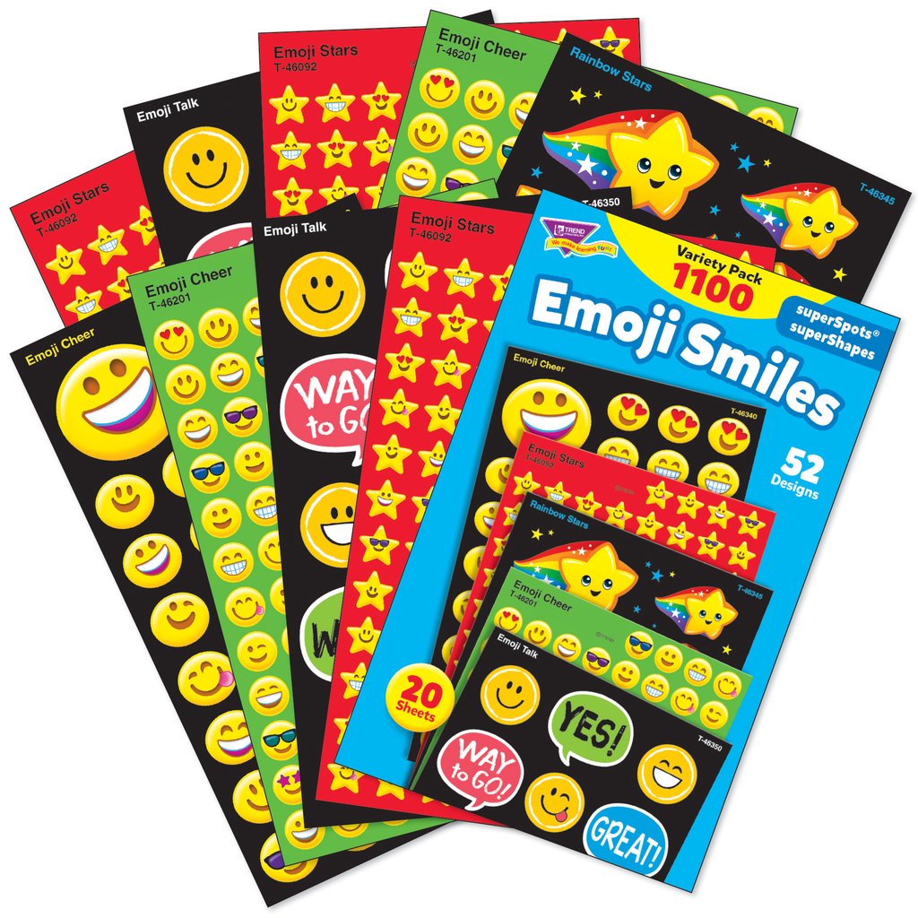 Emoji Smiles Variety Sticker (1100pack)