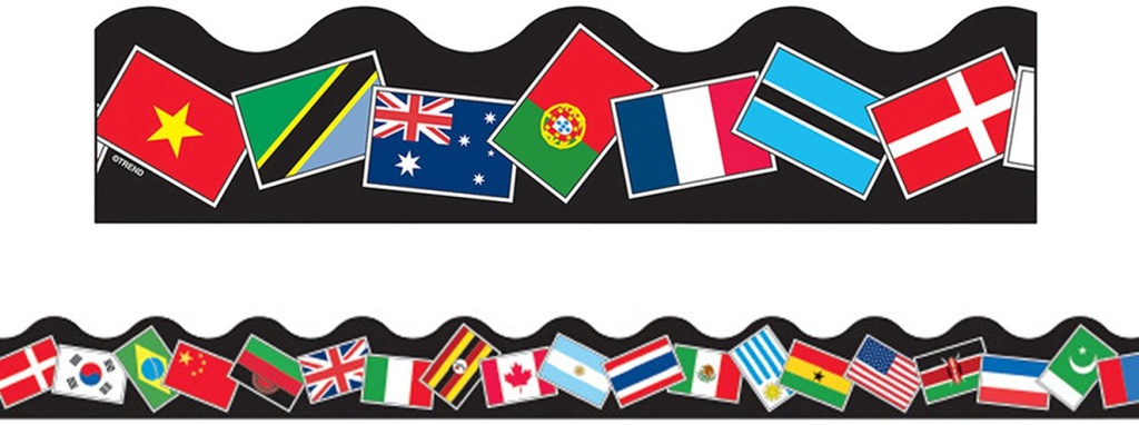 World Flags Borders 39' x 2.25&quot; (11.9m x 5.7cm)
