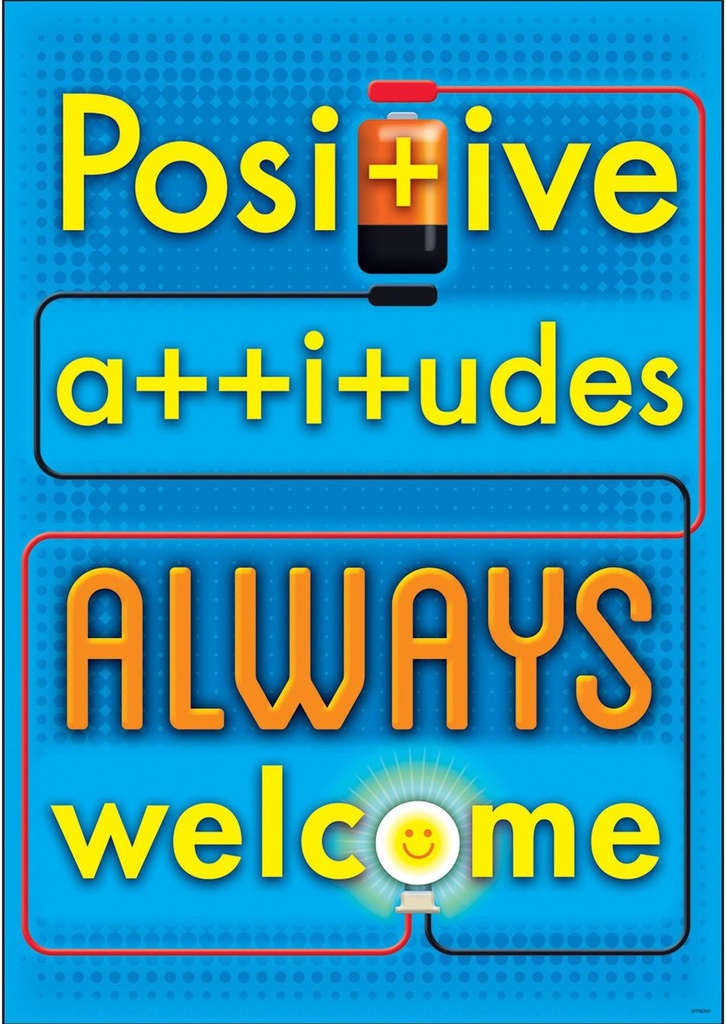 Positive attitudes ALWAYS welcome.Poster (48cm x 33.5cm)