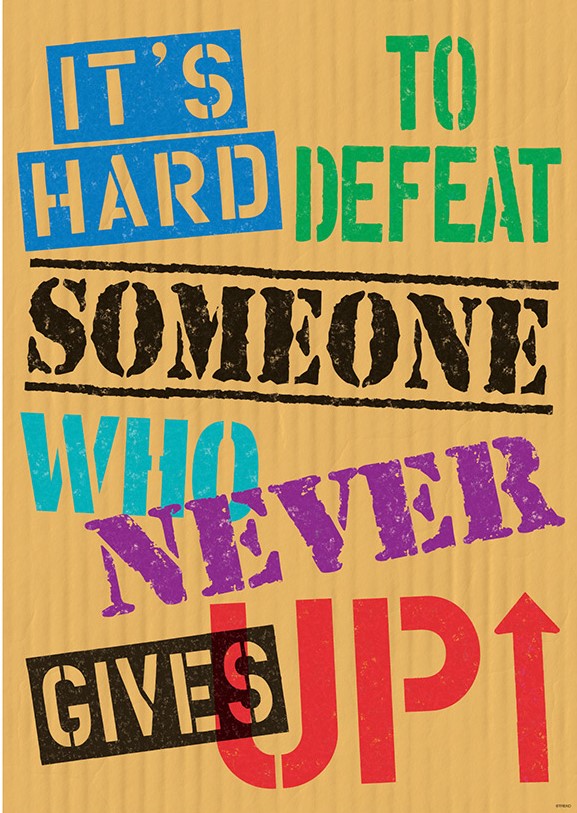 IT'S HARD TO DEFEAT SOMEONE... POSTER 13.3''x19''(33.7cmx48.2cm)