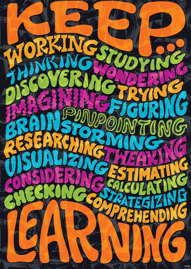 KEEP WORKING...LEARNING POSTER (48cm x 33.5cm)