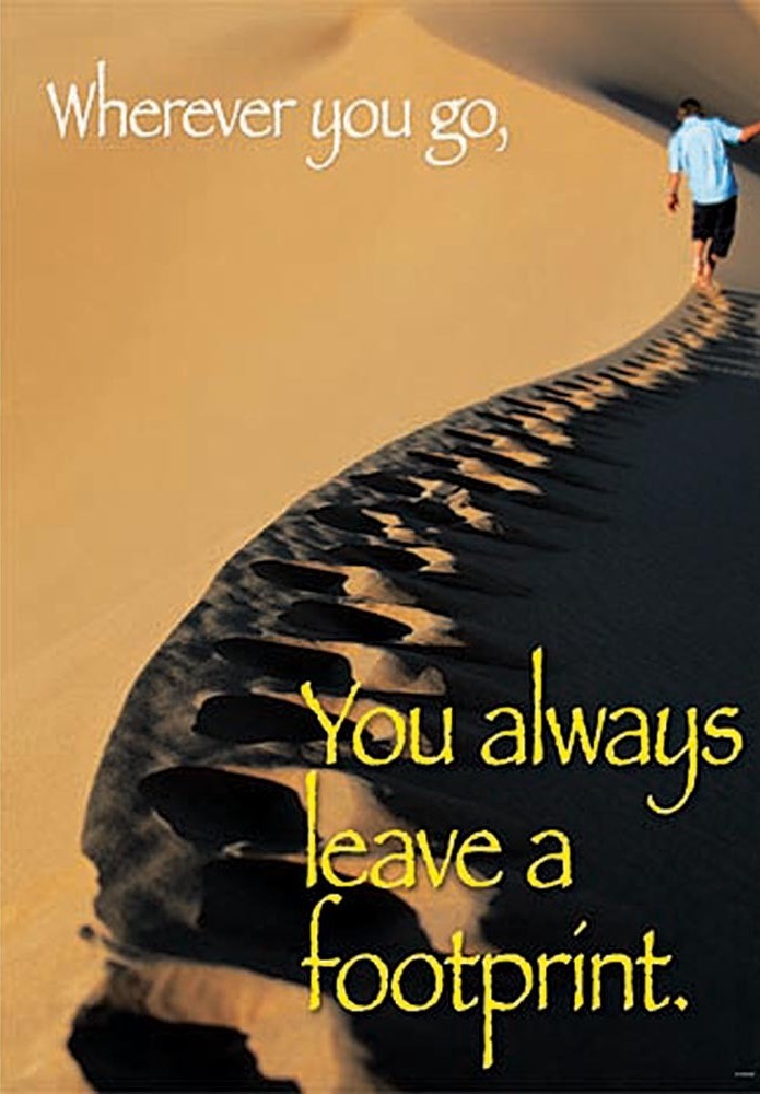 Wherever you go, you always leave a footprint. Poster (48cmx 33.5cm)