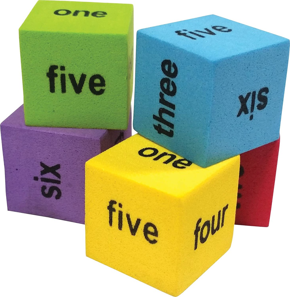 Colorful Foam Number Word Dice(20pcs)