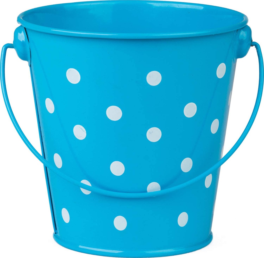 Aqua Polka Dots Bucket