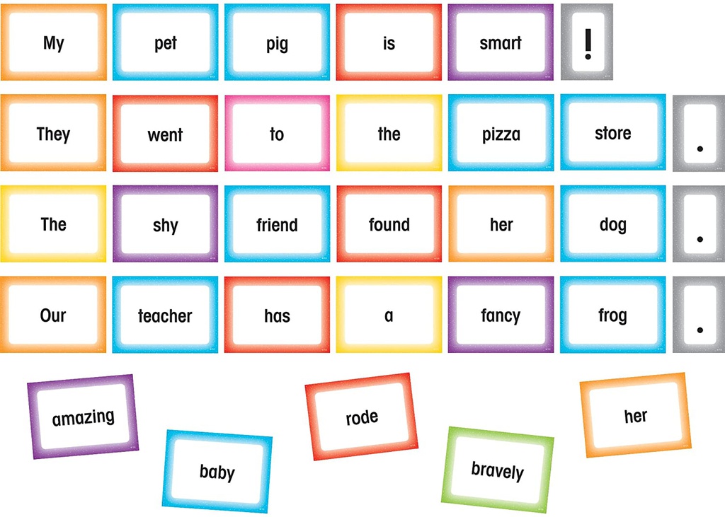 Silly Sentences Pocket Chart Cards (144pcs)