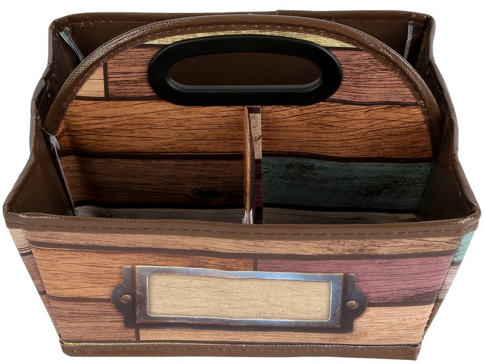 Reclaimed Wood Storage Caddy (9''x9''x6'')(22.8cmx22.8cmx15.2cm)