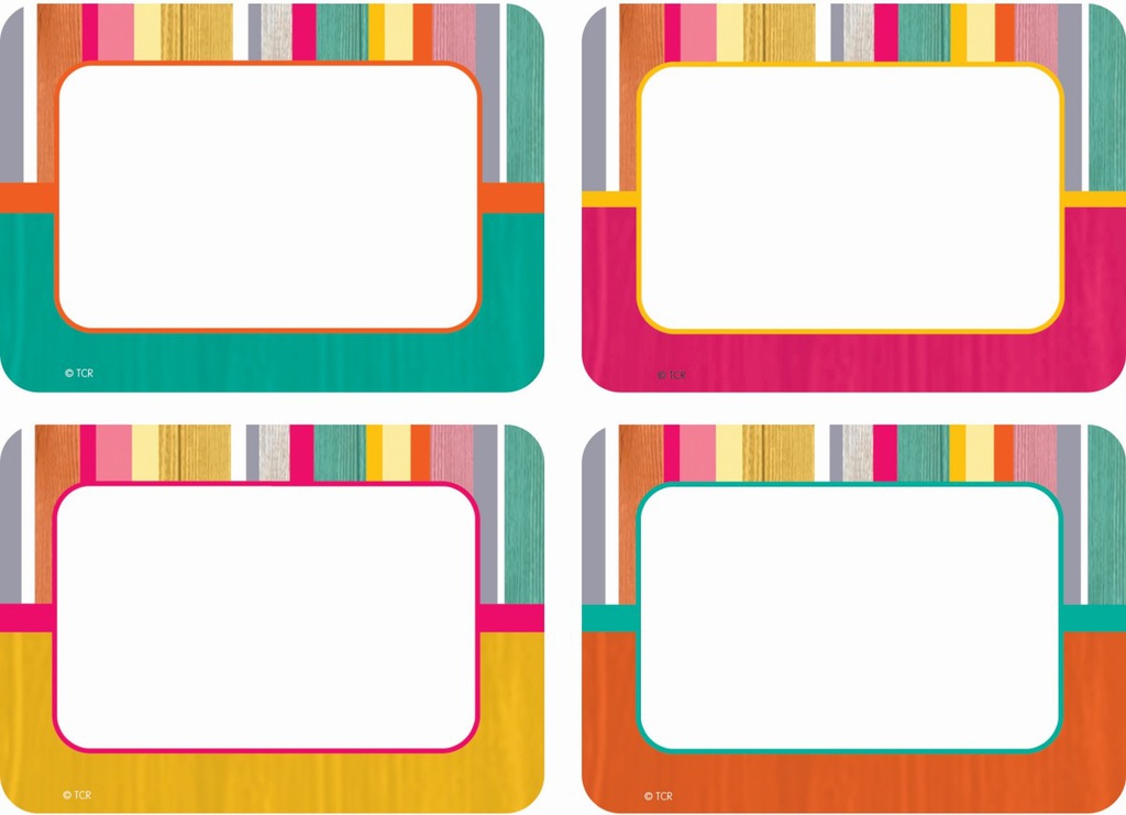 Tropical Punch Name Tags/Labels - Multi-Pack (3.5''x2.5'')(8.8cmx6.3cm)(36pcs)