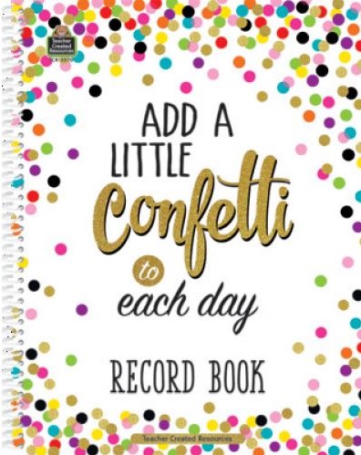Confetti Record Book (11''x8.5'')(27.9cmx21.5cm)