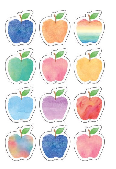 Watercolor Apples Mini Accents 2.6''(6.6cm) 36pcs