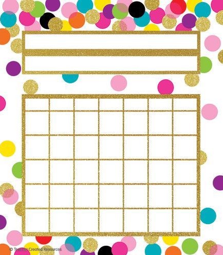 Confetti Incentive Charts pad