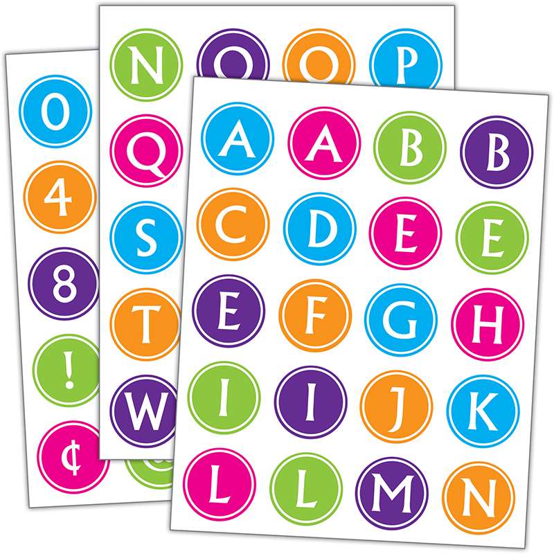 Brights Alphabet Stickers (120 Stickers)