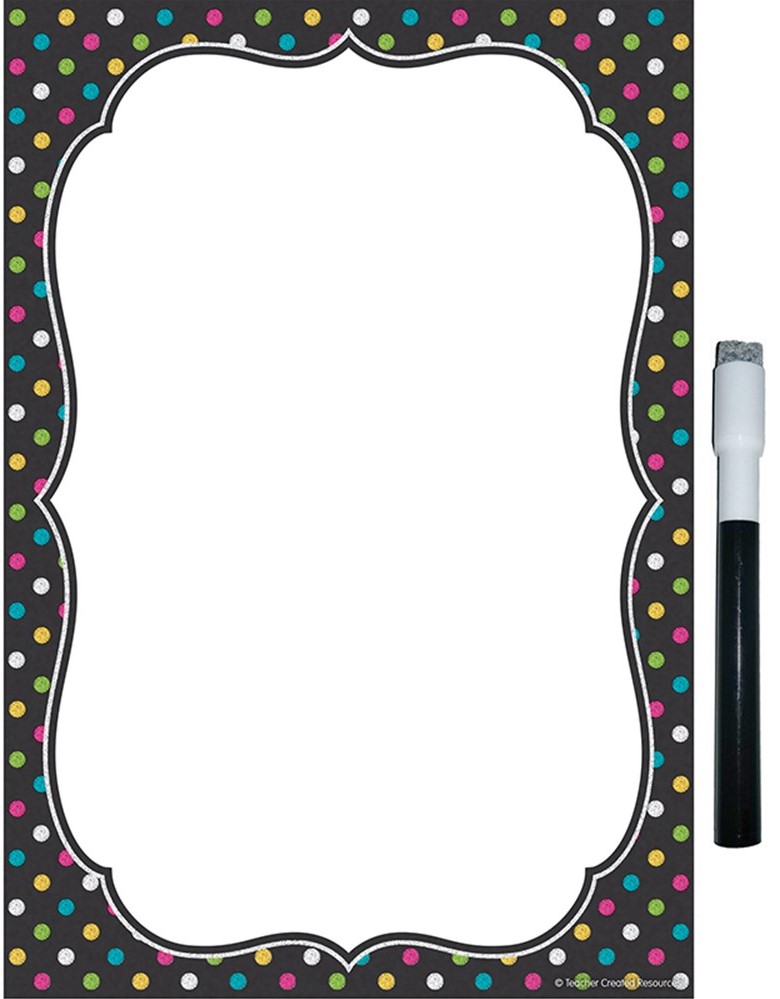 Chalkboard Brights Clingy Thingies Small Note Sheet with Pen (17.7cm x 25.4) Blank note sheet