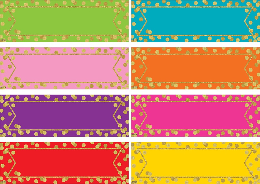 Confetti Colorful Labels Magnetic Accents (12.0cm x 3.8cm)    (20 pcs)