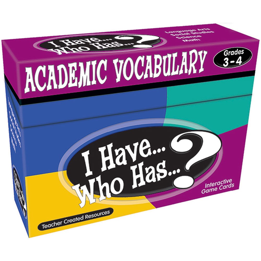 I Have... Who Has...? Academic Vocabulary Game (Gr. 3–4) (37cards)